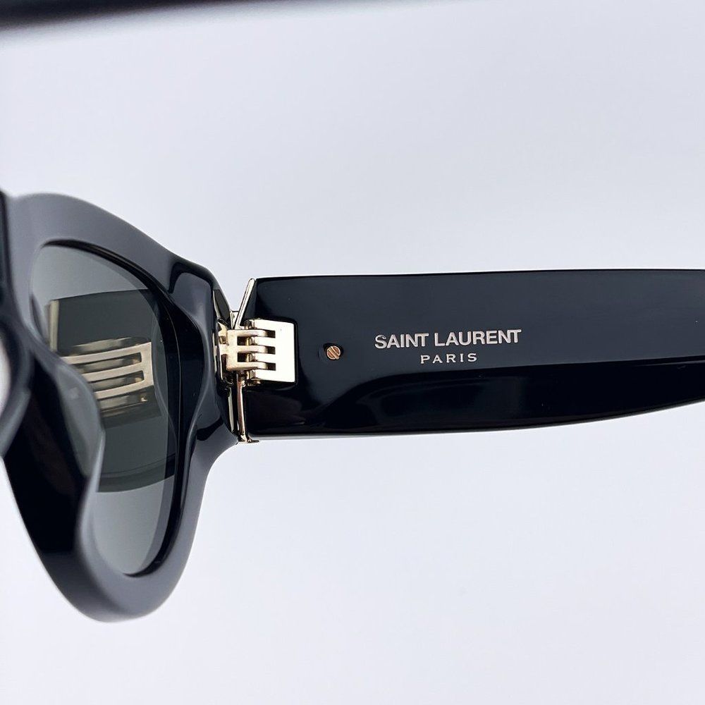 Saint Laurent SLM94 001 BRAND NEW Sunglasses Black Grey Cat Eye Women - Picture 11 of 16